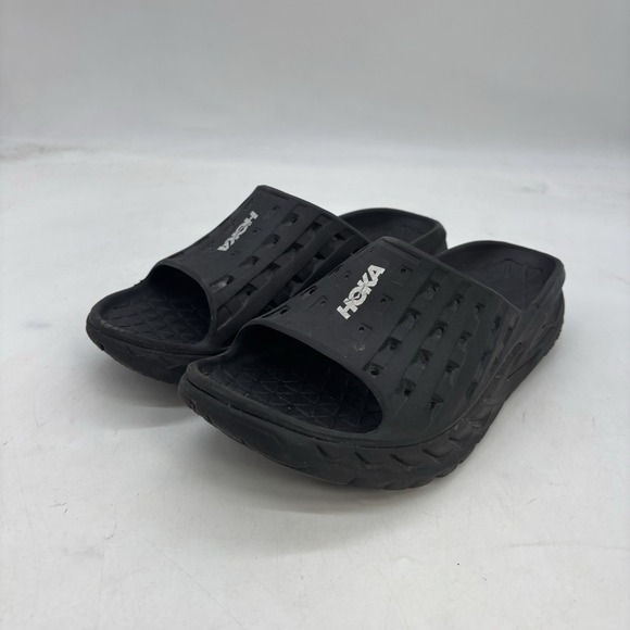 Hoka One One Shoes - Hoka Ora Recovery Slide Sandals Womens 9 Shoes Cushioning Slip On Mens 7 Black